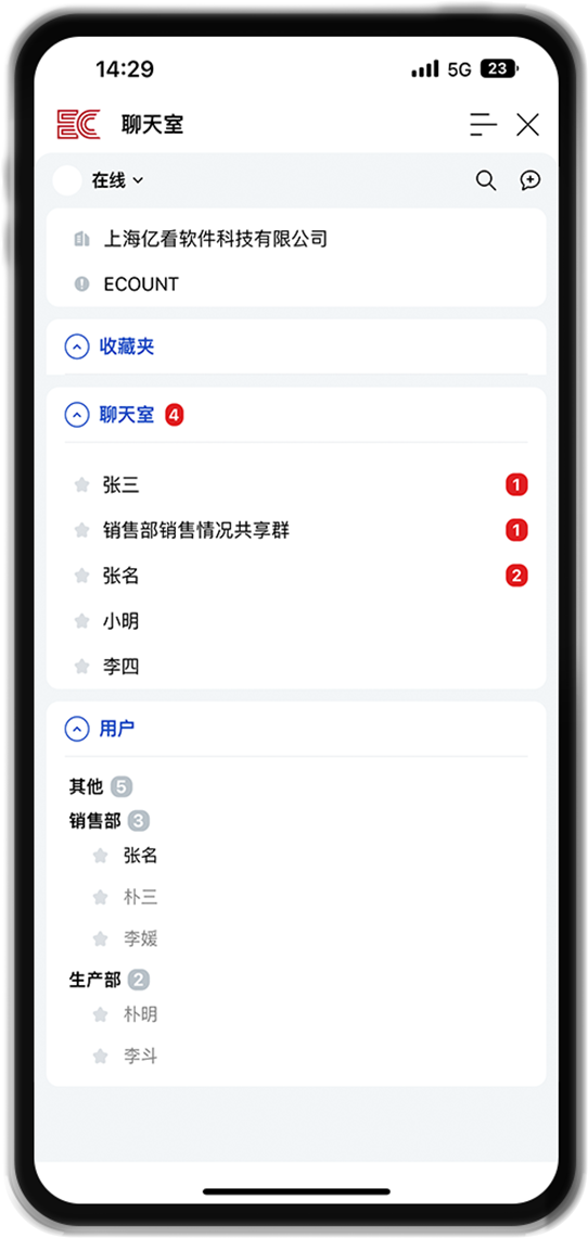 在手机中也能方便使用的聊天室